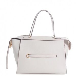 NWT CÉLINE Bullhide Calfskin Medium Ring Bag White